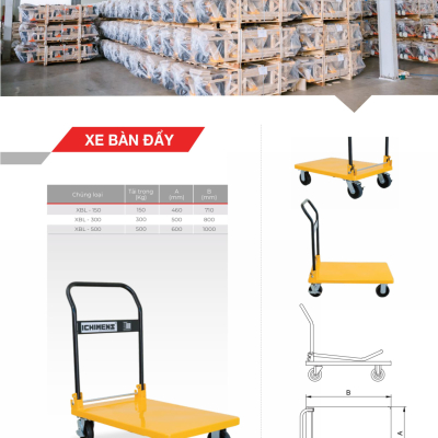 Xe đẩy 500kg XBL500